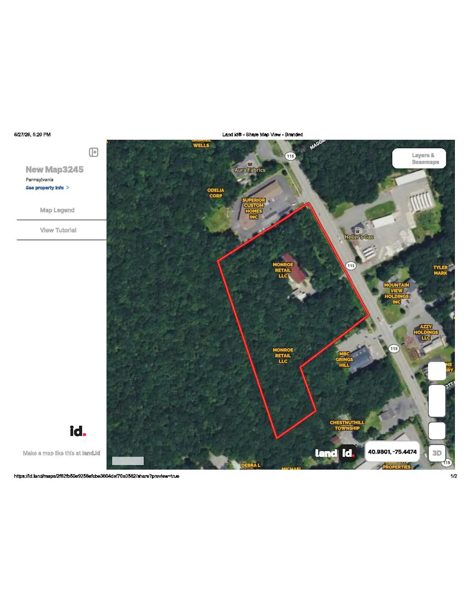 3245 Pennsylvania 115 Effort, PA 18330, Monroe County
